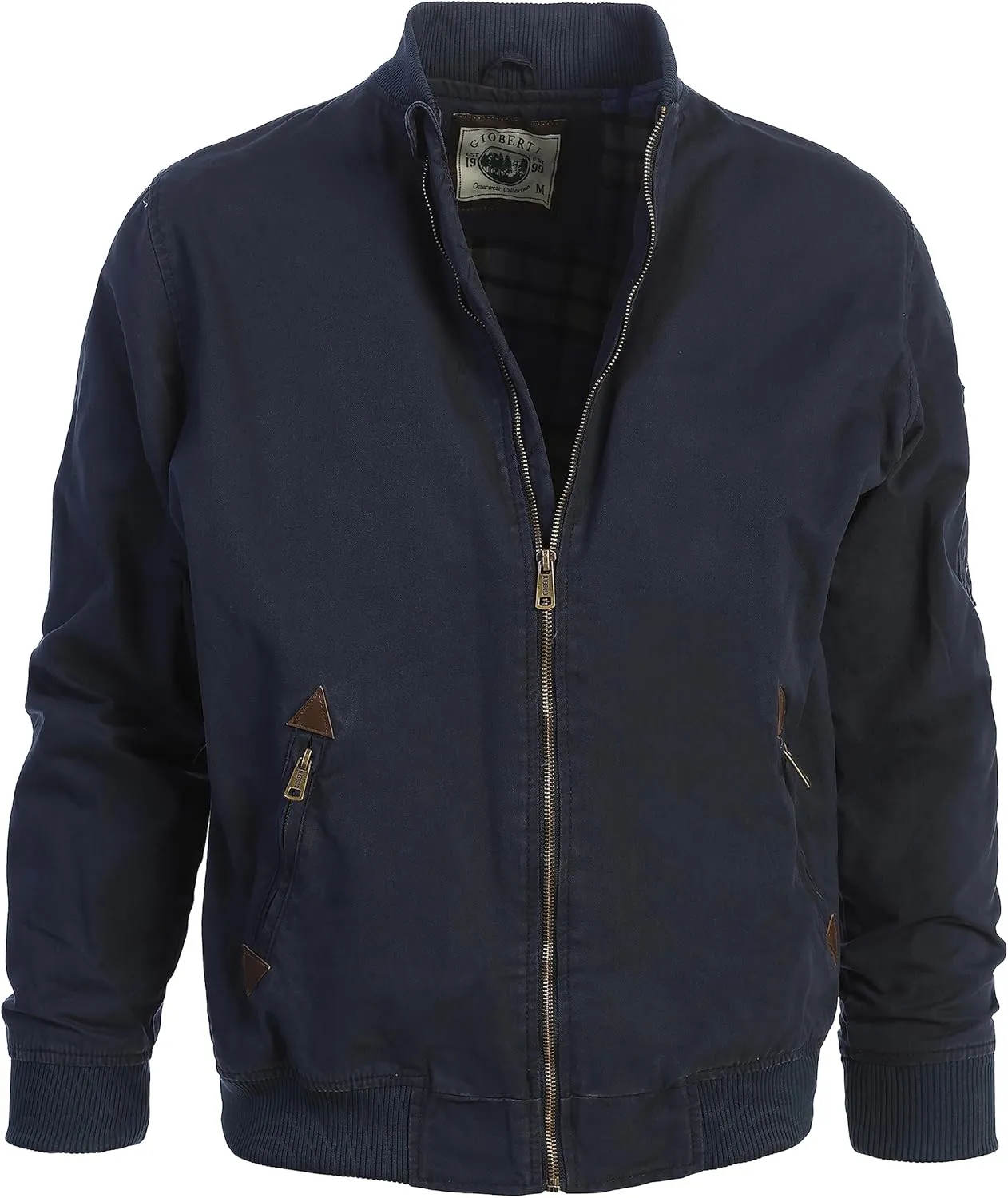 Gioberti Men's 100% Cotton Sportwear Full Zipper Twill Bomber Jacket