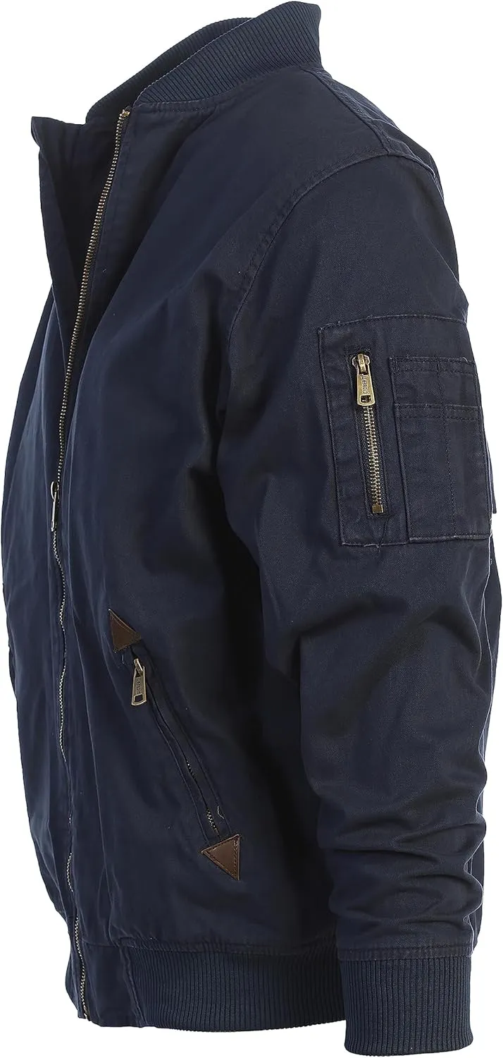 Gioberti Men's 100% Cotton Sportwear Full Zipper Twill Bomber Jacket