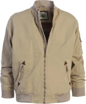 Gioberti Men's 100% Cotton Sportwear Full Zipper Twill Bomber Jacket