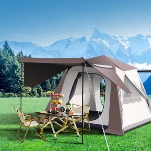GIZNXBA Instant Tent 5-8 Person,Large Family Cabin Tents,Automatic Build Quickly in 60S, Windows with Mesh,Waterproof,Double Layer Tent for Outdoor,Picnic,Camping,Gathering