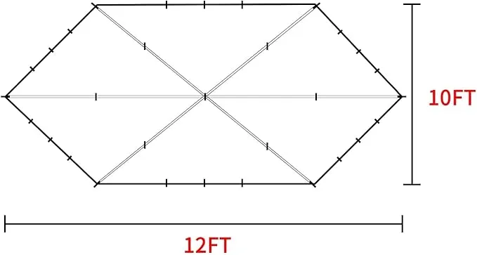 Gold Armour Rainfly Tarp for Hammock and for Tent, Camping Essentials Rain Fly Cover, Waterproof Lightweight Camping Accessories, Survival Camping Gear Camping Tent Accessories (Brown)