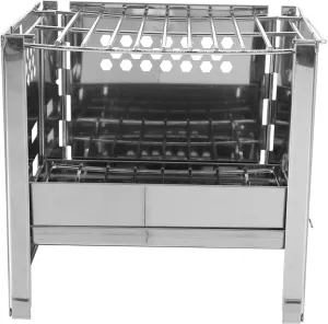 Grill Set Stainless Steel BBQ Grill Outdoor Portable Barbecue Compact Folding Design for Camping Fishing