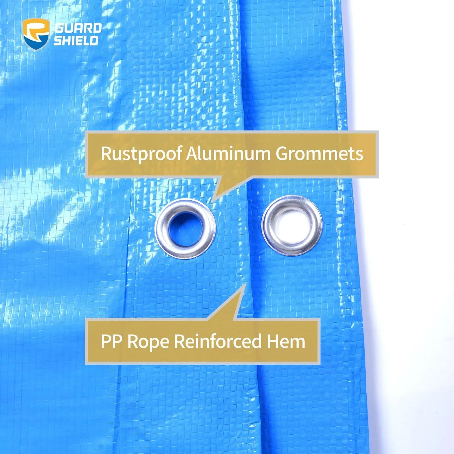 GUARD SHIELD Blue Tarp Waterproof 10x14 Feet Medium Duty All Purpose Poly Tarps Cover 7mil