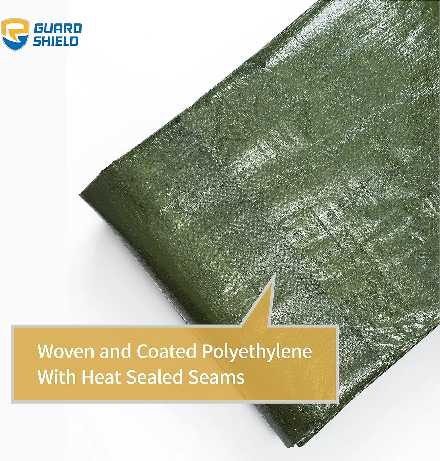 GUARD SHIELD Green Tarp Waterproof 12x16 Feet Medium Duty All Purpose Poly Tarps Cover 7mil
