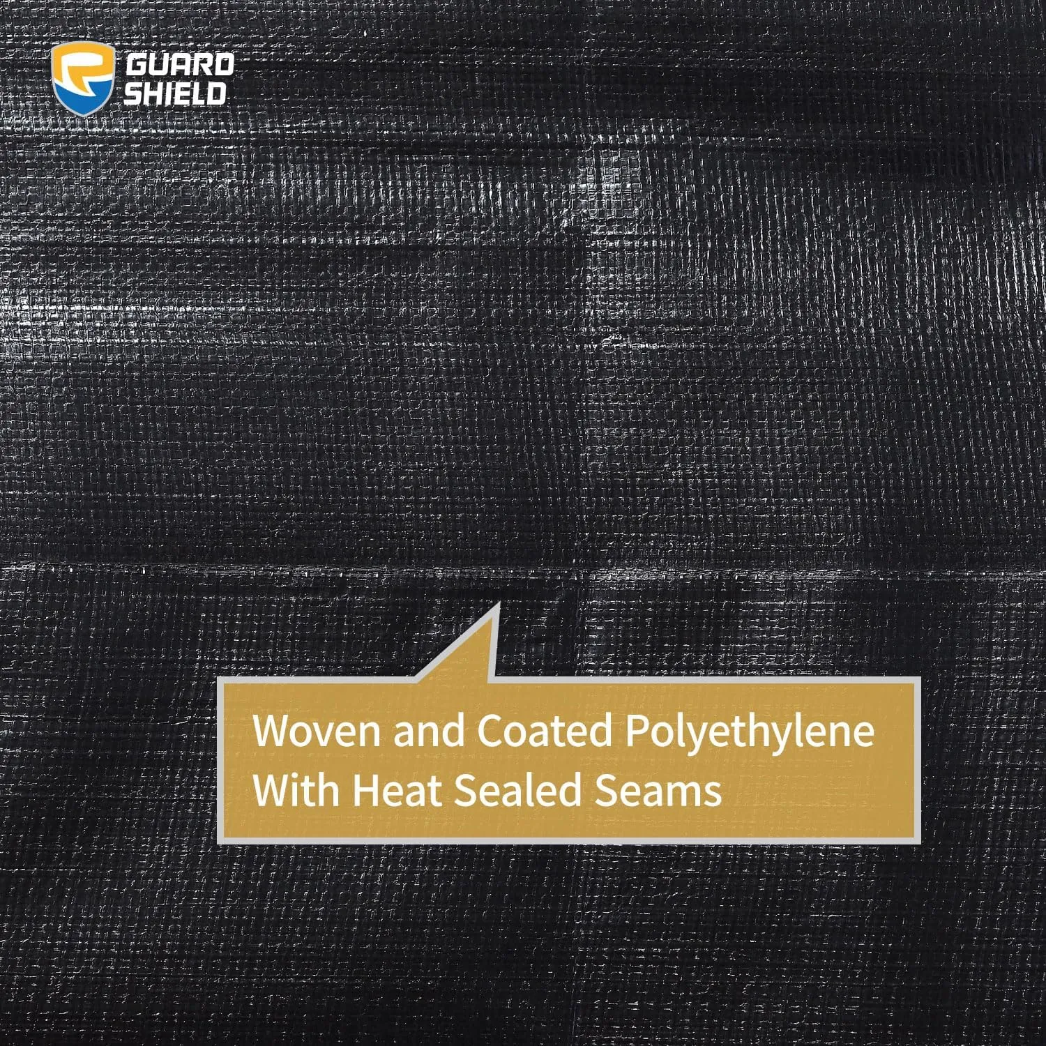 GUARD SHIELD Heavy Duty Tarp 20x40 Feet Black Tarp Large Outdoor Tarps Waterproof with Grommets Cover 12mil