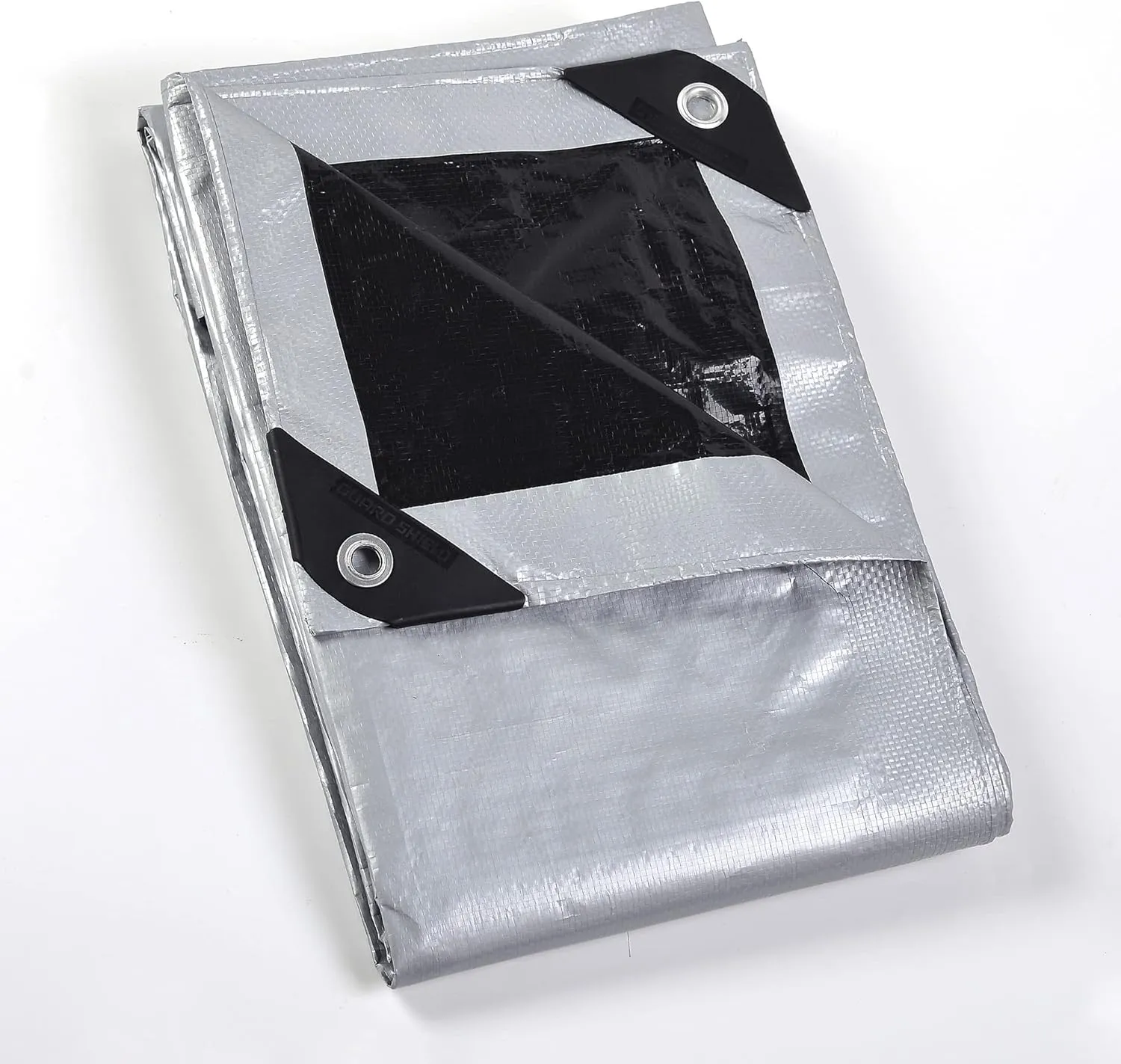 GUARD SHIELD Silver/Black Tarp Waterproof 12x12 Feet Medium Duty All Purpose Poly Tarps Cover 7mil
