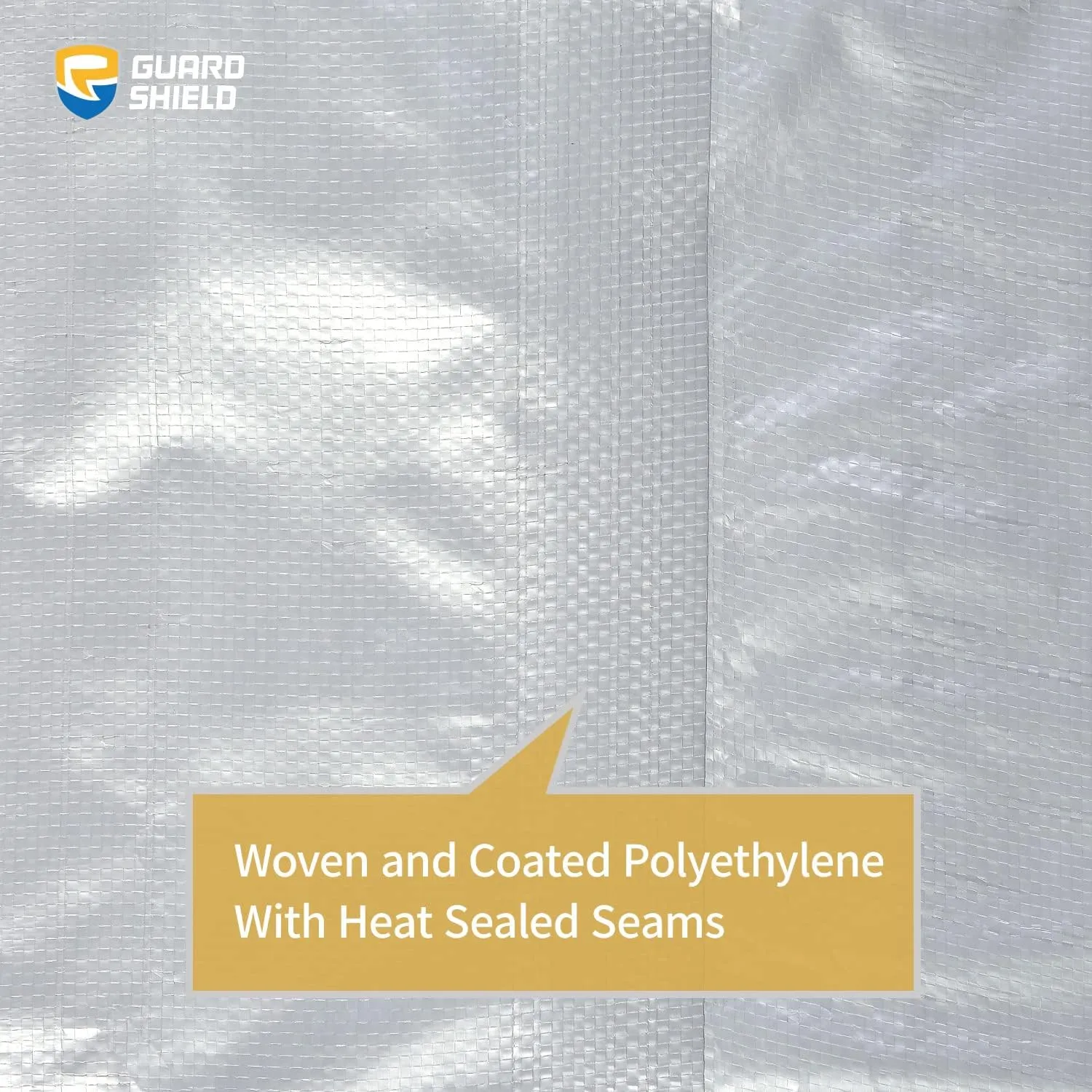 GUARD SHIELD Silver/Black Tarp Waterproof 12x12 Feet Medium Duty All Purpose Poly Tarps Cover 7mil