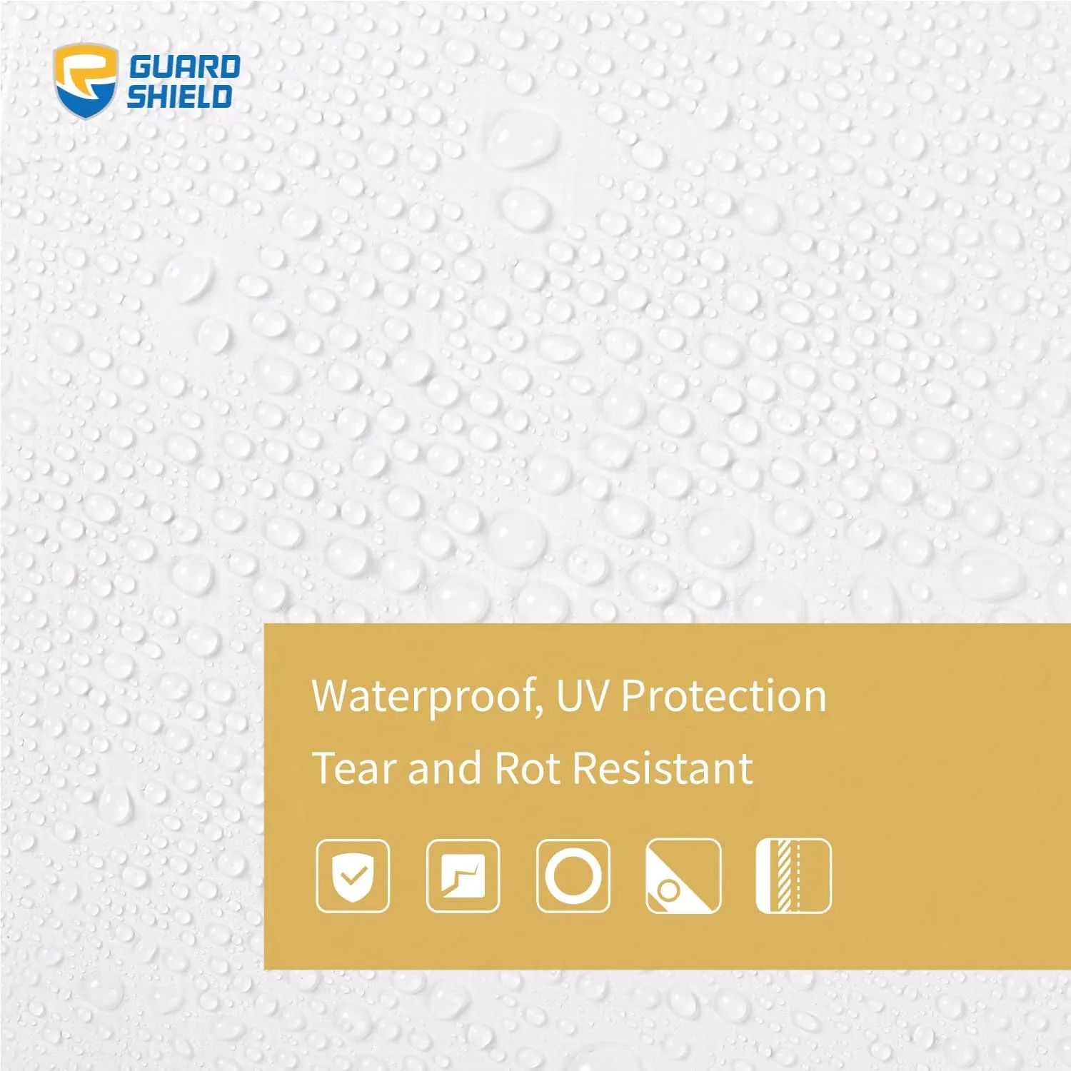 GUARD SHIELD White Tarps Heavy Duty Waterproof 8x10 Feet Large Thick Tarp Cover 12mil