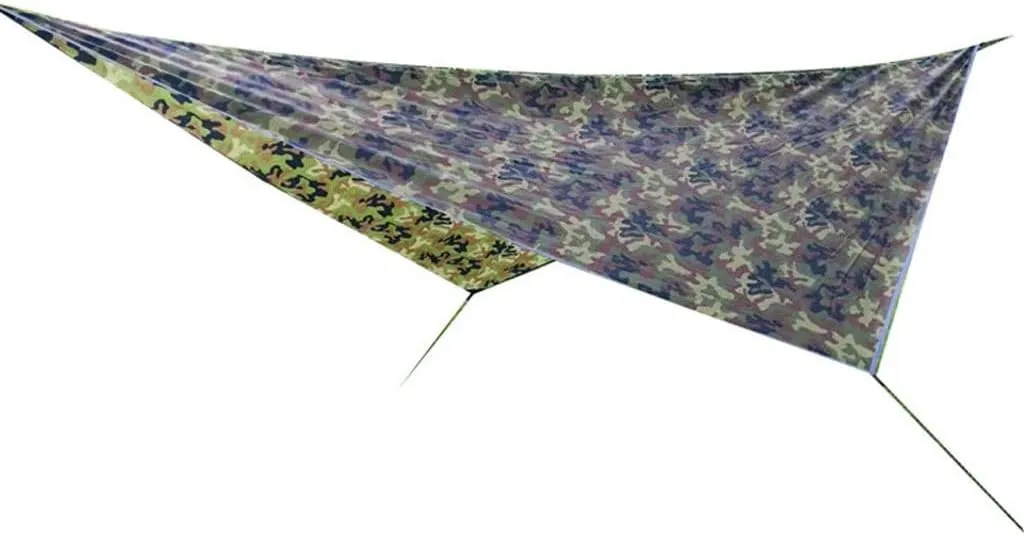 Hammock Rain Fly Tent Camping Tarp, Multifunctional Fly Outdoor Camping Supplies and Sunscreen Tent for Camping, Travel, Outdoor, Hammocks