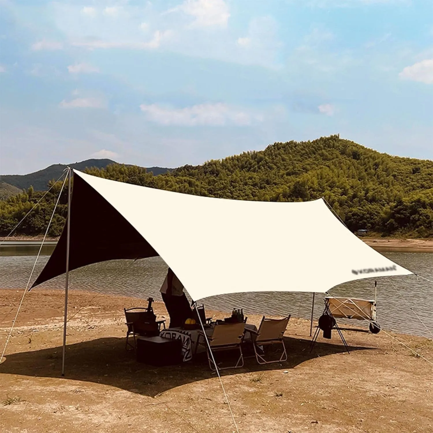 Hammock Tarp, Waterproof Tent Tarp - Rain Shelter for Camping, Picnic,Beach, Outdoor Activities - Camping Gear Must Haves/Easy Set Up Including Tent Stakes and Carry Bag ( Size : 3.4*4.4m/11.2/14.4ft