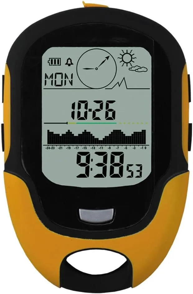 Handheld GPS Navigation Tracker Locator Tracker Receiver Portable Digital Altimeter Barometer Compass Navigation(2PCS)