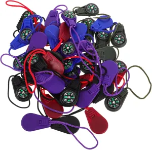 Happyyami 50pcs Compact Outdoor Compass Dazzling Colors Lanyard Compass for Boys and Girls Hiking Camping Hunting
