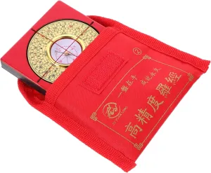 Happyyami Chinese Compass Metal Craft Compact Portable Accurate Reading Retro Design