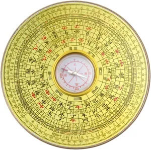 Happyyami Portable Alloy Compass Vintage Chinese Ancient Design Lightweight Compact for Feng Shui Decor for Home Outdoor Use Easy to Carry Display