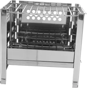 Happyyami Small Outdoor Grill Set Stainless Steel BBQ Grill for Camping Portable BBQ Accessory Tools Folding Design
