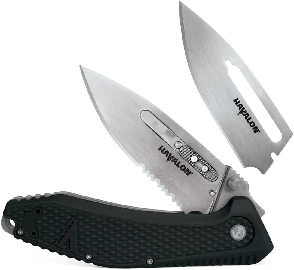 Havalon Knives REDI Knife - Ultra-Sharp, Lightweight Folding Knife for Hunting, Fishing, and Outdoor Adventure – Black
