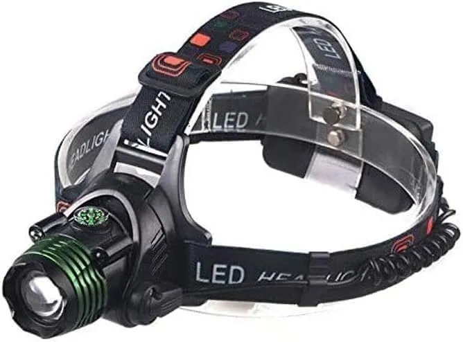 Head Torch,Rechargeable Led Headlamp ， Lighting Patterns Adjustable Zoom Head Lamp, Suitable for Running, Walking, Camping, Reading, Hiking