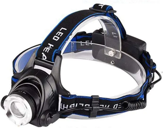 Headlamps Led Headlamp Zoomable Headlight Head Torch Flashlight Head Lamp by Battery for Fishing