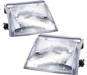 Headlights Assembly Replacement for 1998 1999 2000 Ford Ranger Pickup Truck Headlamp Assembly Driver and Right Passenger Side, Factory OE Style