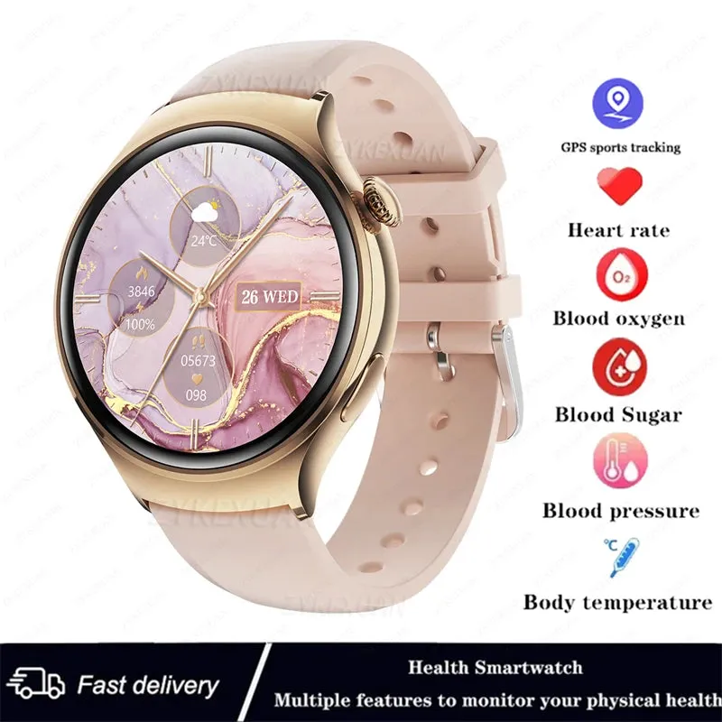 Health GT4 AMOLED Huawei IP68 360*360 Rate Monitor Watch Mini Women Smart For Smartwatch Waterproof NFC Screen 2024 Free returns Heart HD Smart design New