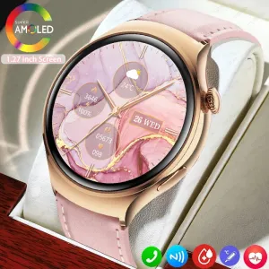 Health GT4 AMOLED Huawei IP68 360*360 Rate Monitor Watch Mini Women Smart For Smartwatch Waterproof NFC Screen 2024 Free returns Heart HD Smart design New