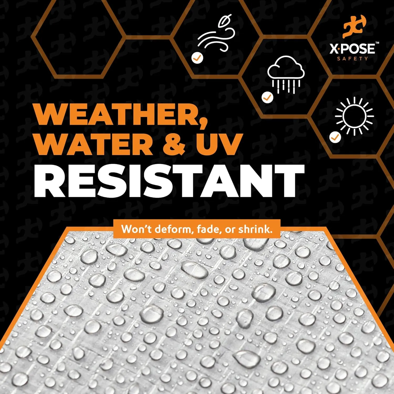 Heavy Duty Poly Tarp - 10' x 12' - 10 Mil Thick Waterproof, UV Blocking Protective Cover - Reversible Silver and Black - Laminated Coating - Grommets - by Xpose Safety