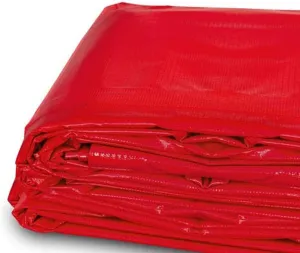 Heavy Duty Tarp, 100% Waterproof 12mil Thick PVC Vinyl Tent Tarp for Camping, Multi-Purpose Thick Protective Cover, Weather Proof, Heavy Duty, UV Resistant, 10 Feet x 12 Feet, Red