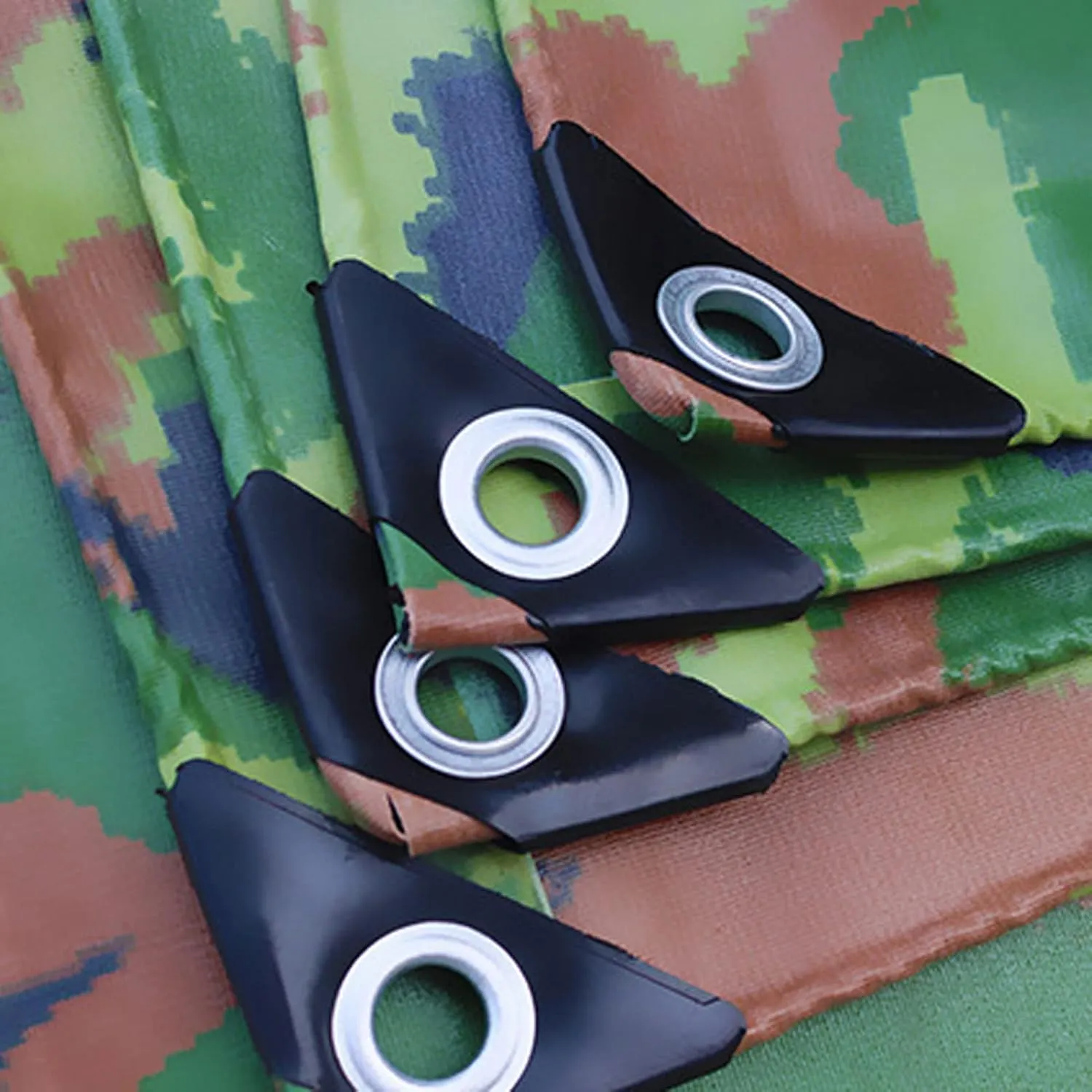 Heavy Duty Tarps Double-Sided Waterproof Camouflage 39.4x49.2ft, 15 mil Multi Purpose Tarpaulin with Eyelets, Canvas Tarpaulins Sheet Anti-Scratch Windproof, Weatherproof, for All Weather