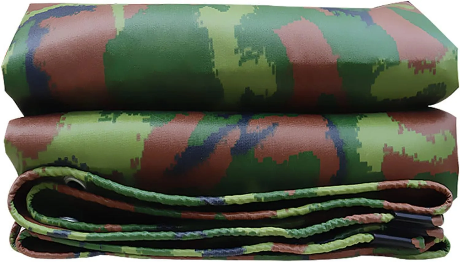 Heavy Duty Tarps Double-Sided Waterproof Camouflage 39.4x49.2ft, 15 mil Multi Purpose Tarpaulin with Eyelets, Canvas Tarpaulins Sheet Anti-Scratch Windproof, Weatherproof, for All Weather