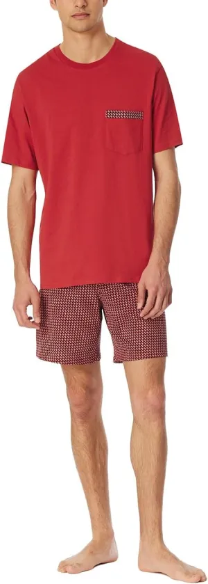 Herren Schlafanzug Kurz Rundhals-Comfort Nightwear Men's Pijama Set