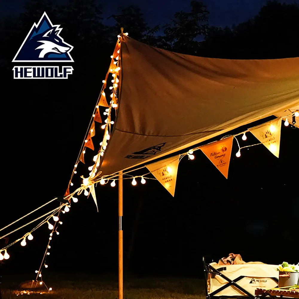 Hewolf LED Outdoor Bulb String Light