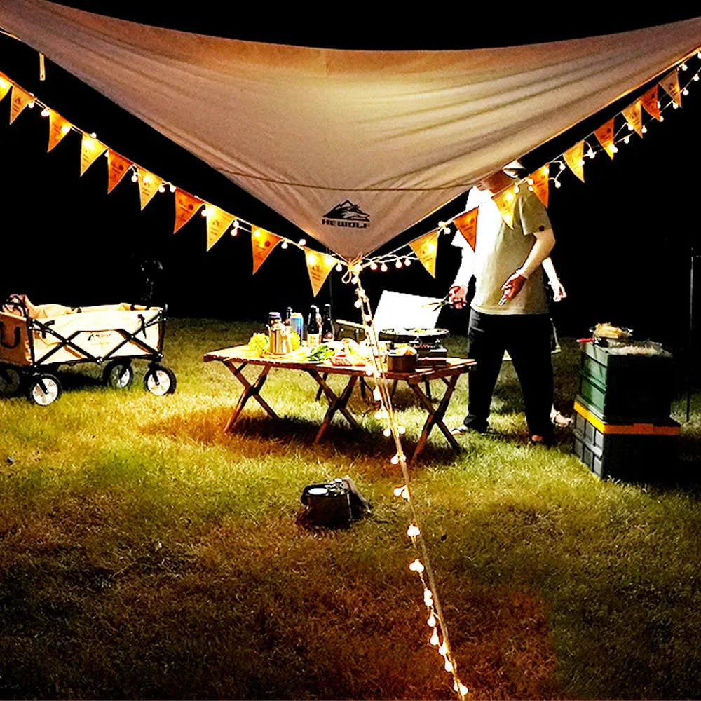 Hewolf LED Outdoor Bulb String Light
