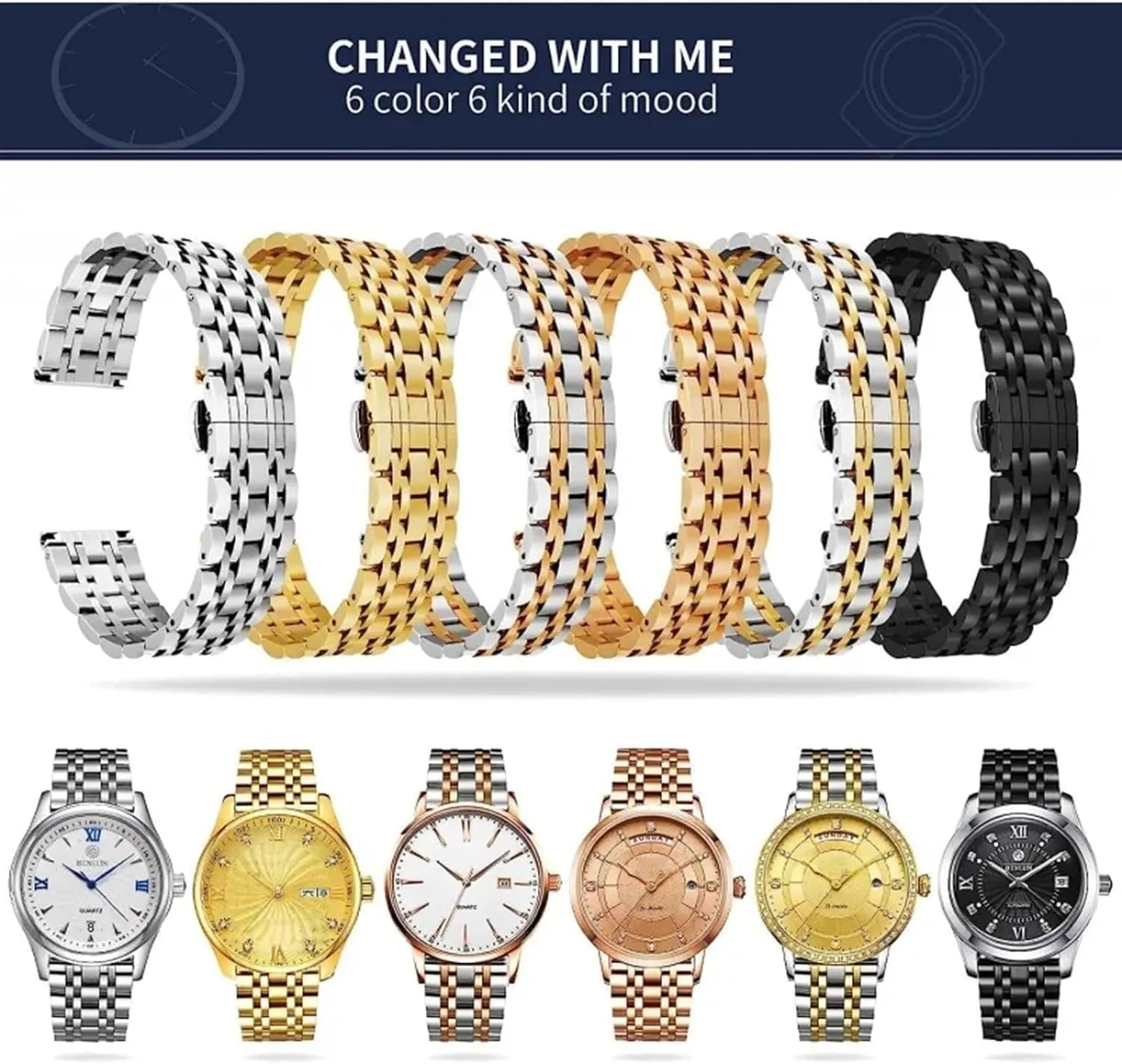 High End 316L Stainless Steel Watch Band For Women Men watch strap replacement accessories