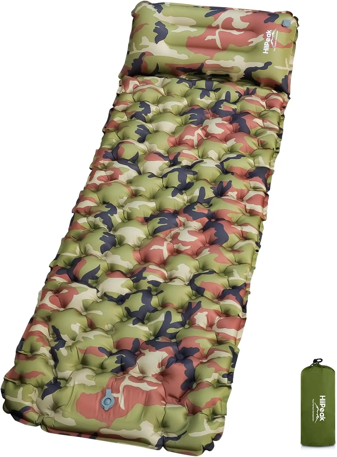 HiiPeak Sleeping Pad - Ultralight Inflatable Sleeping Mat with Built-in Foot Pump, Durable Compact Waterproof Camping Air Mattress for Camping, Backpacking, Hiking, Tent Trap Traveling