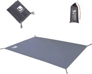 Hikeman Tent Footprint - Waterproof Camping Tarp, Heavy Duty Tent Floor Saver, Ultralight Ground Sheet Mat for Hiking, Backpacking, Hammock, Beach - Storage Bag Included(XL-83”x83”)