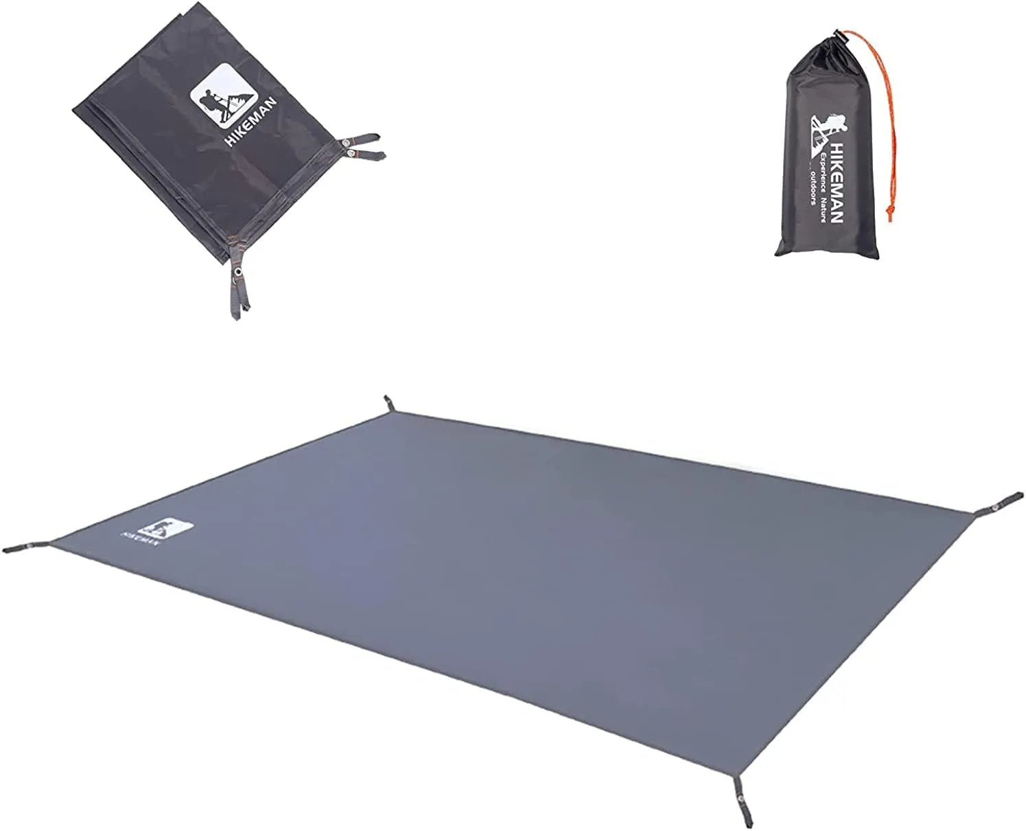 Hikeman Tent Footprint - Waterproof Camping Tarp, Heavy Duty Tent Floor Saver, Ultralight Ground Sheet Mat for Hiking, Backpacking, Hammock, Beach - Storage Bag Included(XL-83”x83”)