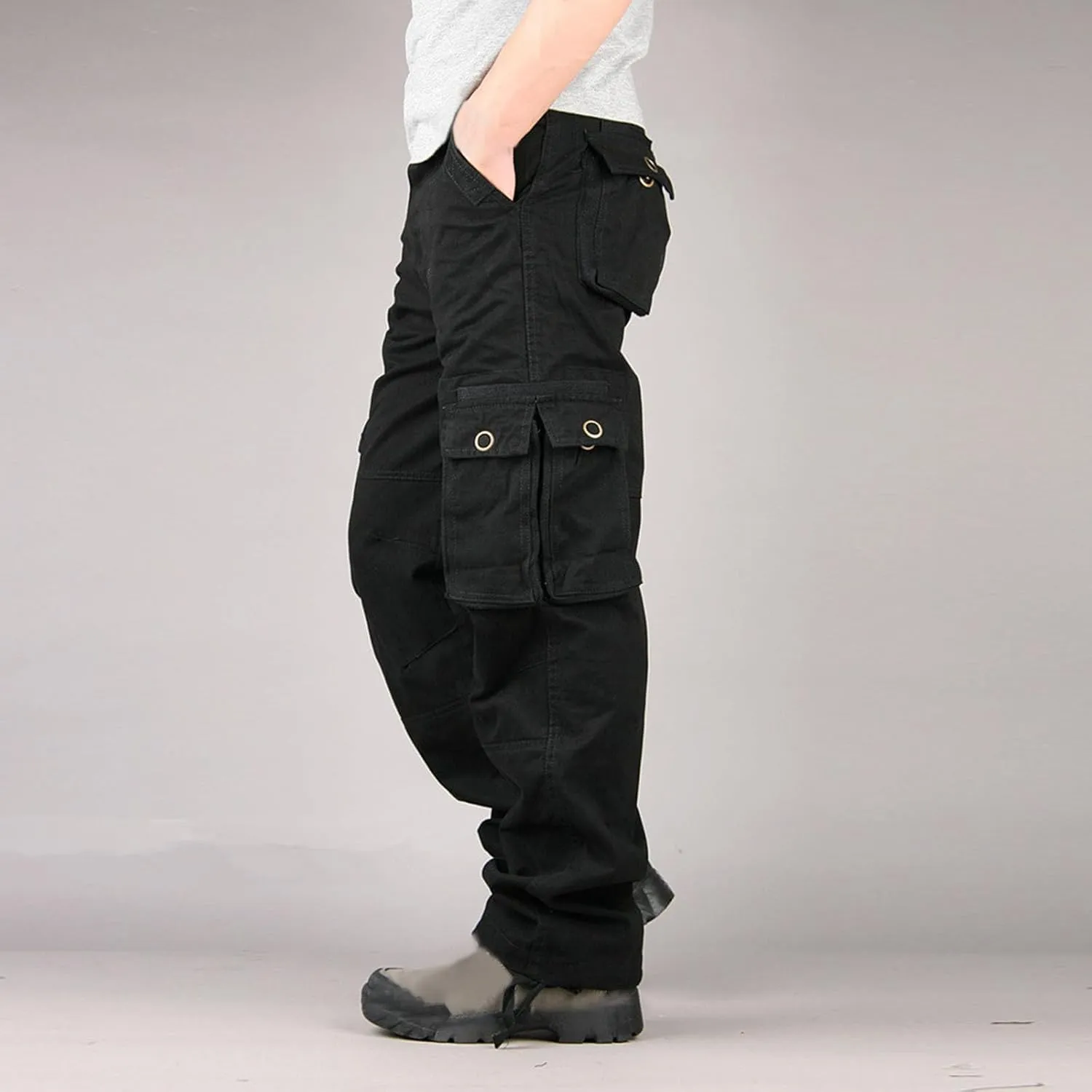 Hiking Pants Men Tactical Cargo Pants for Men Baggy Military Trousers Lightweight Joggers Work Multi-Pocket Pants