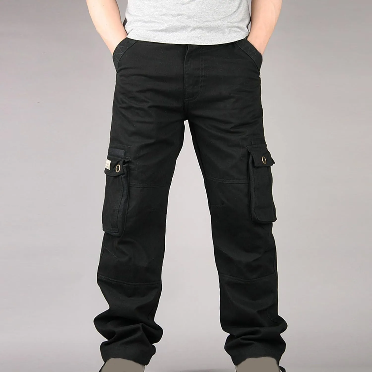Hiking Pants Men Tactical Cargo Pants for Men Baggy Military Trousers Lightweight Joggers Work Multi-Pocket Pants