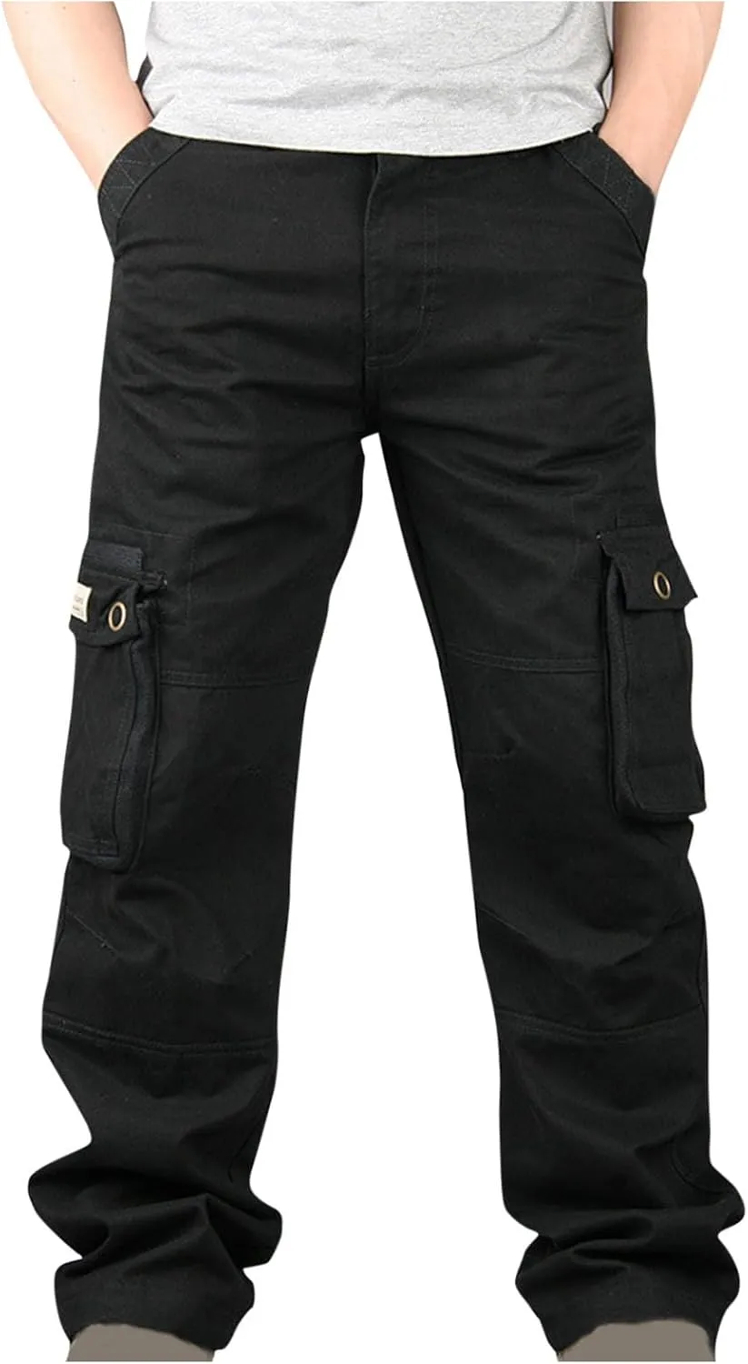 Hiking Pants Men Tactical Cargo Pants for Men Baggy Military Trousers Lightweight Joggers Work Multi-Pocket Pants