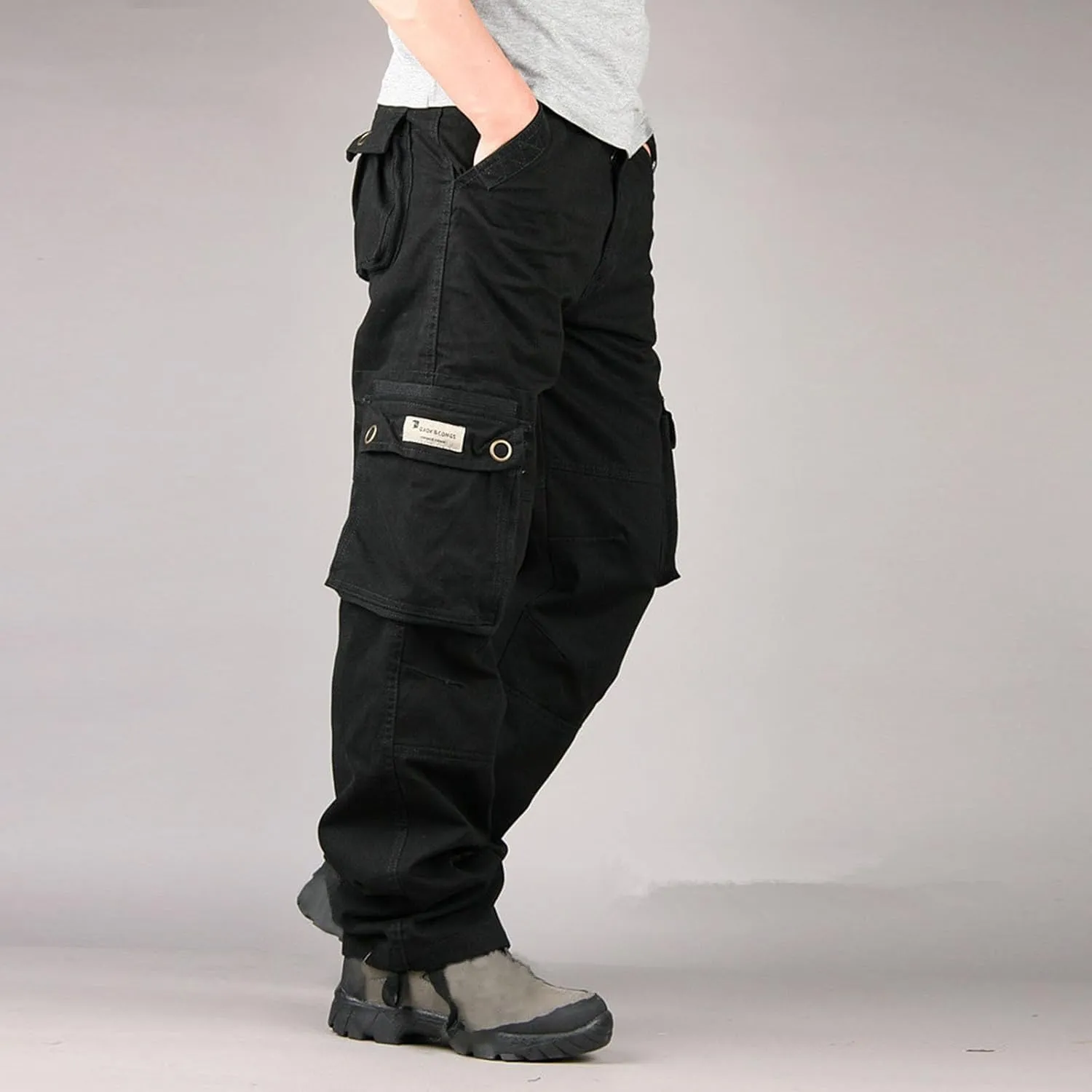 Hiking Pants Men Tactical Cargo Pants for Men Baggy Military Trousers Lightweight Joggers Work Multi-Pocket Pants