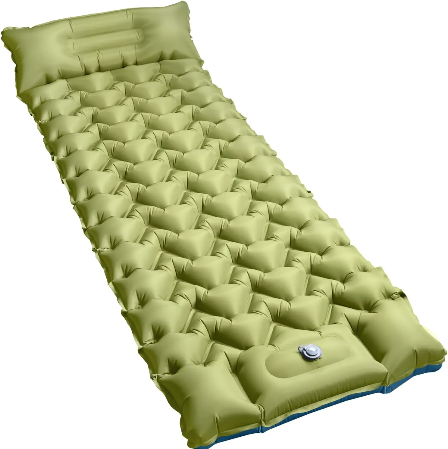 Hoofun Camping Sleeping Pad, Ultralight Camping Mat with Pillow Built-in Foot Pump Inflatable Sleeping Pads Compact for Camping Backpacking Hiking Traveling Tent