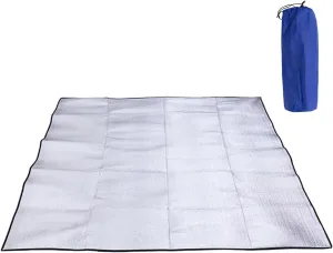 HXBER Ultralight Waterproof Camping Mat Picnic Blanket Beach Mattress Sleeping Pad Aluminum Foil EVA Foam Mat Tent Sleeping Mattress, 1m