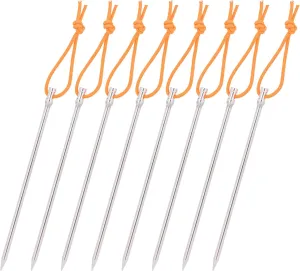 iBasingo 8pcs/lot Titanium Alloy Pegs 16.5cm Camping Tent Stakes Portable Tent Nails for Picnic Hiking Backpacking Ti4005P