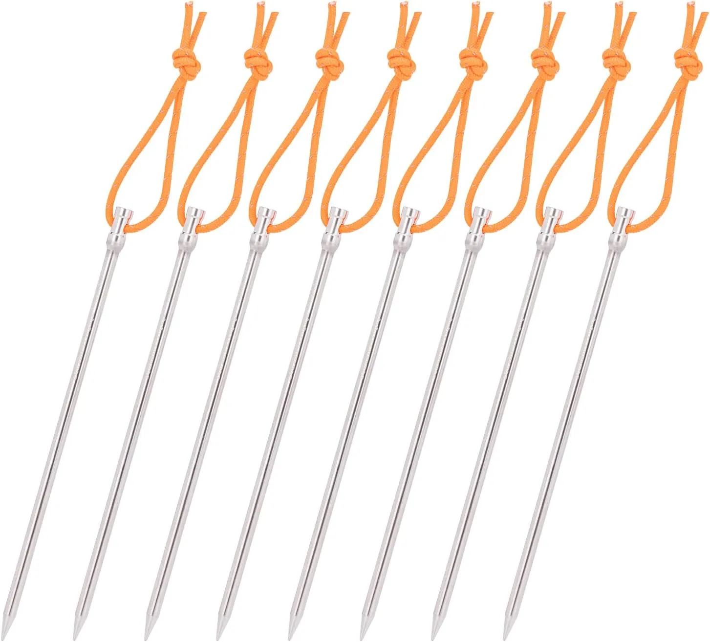iBasingo 8pcs/lot Titanium Alloy Pegs 16.5cm Camping Tent Stakes Portable Tent Nails for Picnic Hiking Backpacking Ti4005P