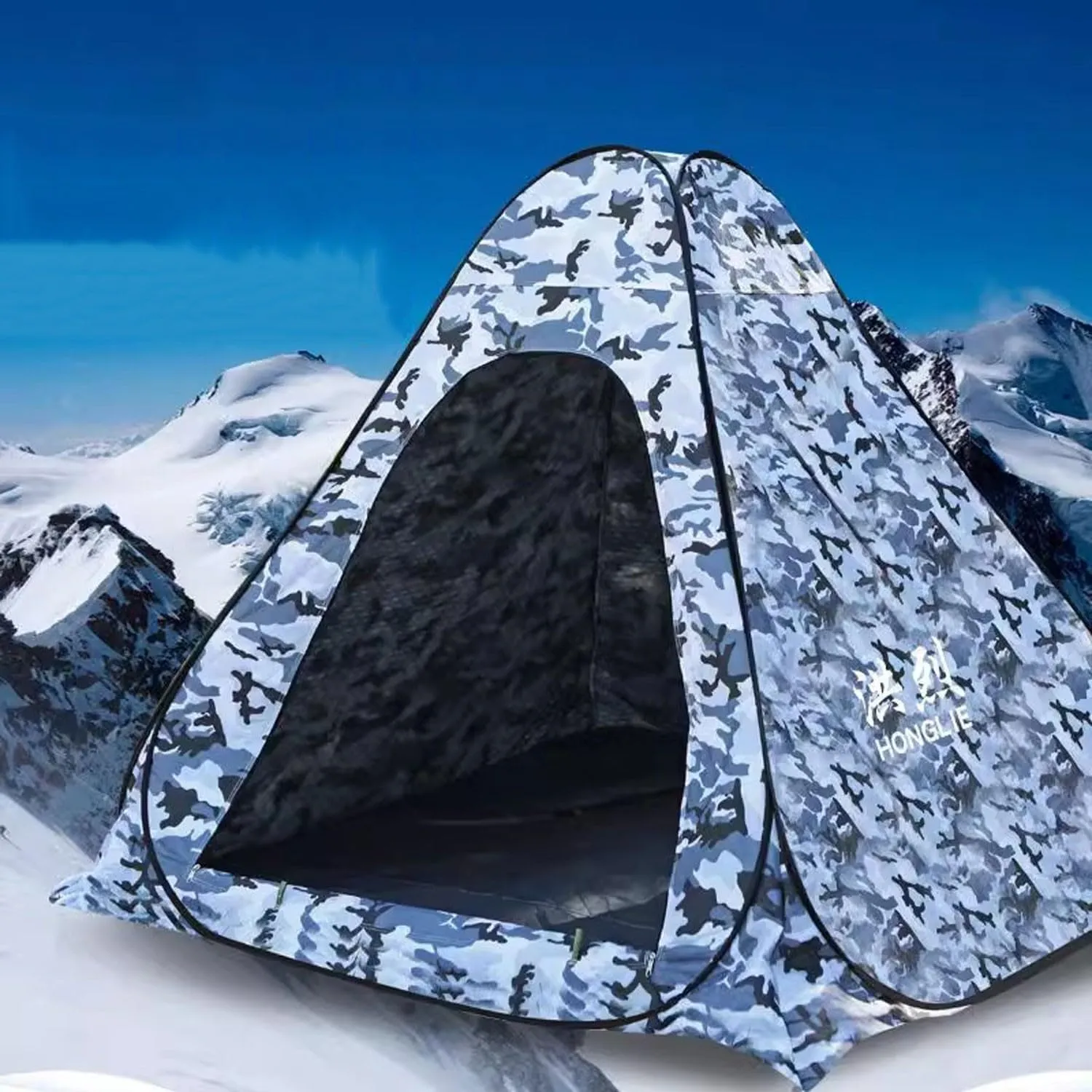 ice Fishing shelter Insulated ice Fishing Tent Portable Cotton-Proof Ice Fishing Tent, Winter Camping Equipment(Color:1.3m), Size