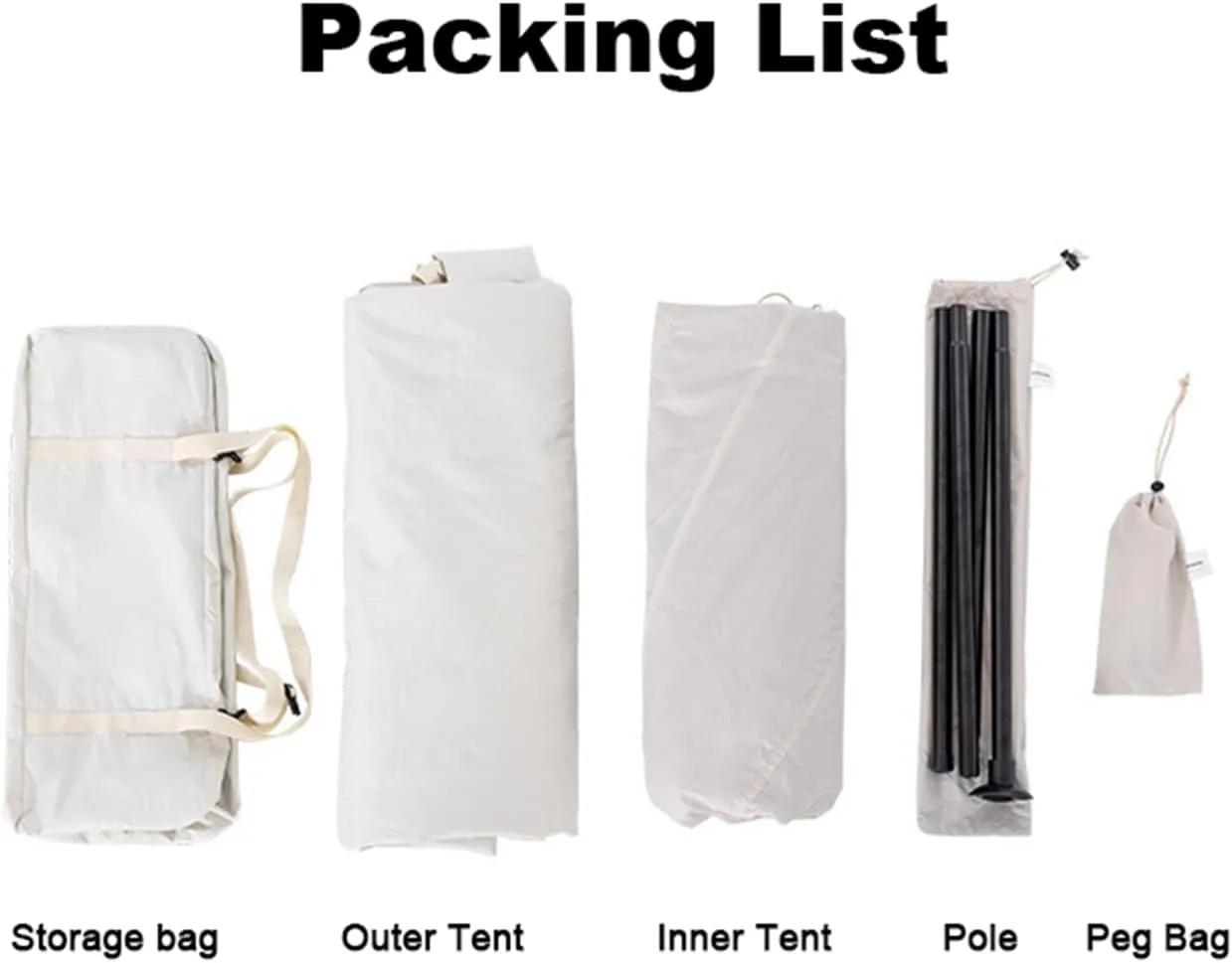 Indian Tent, Easy Setup Waterproof 3-4 Person Camping Tent, 4 Season Double Layers Waterproof Pyramid Tent for Family Camping, Hiking,Picnic