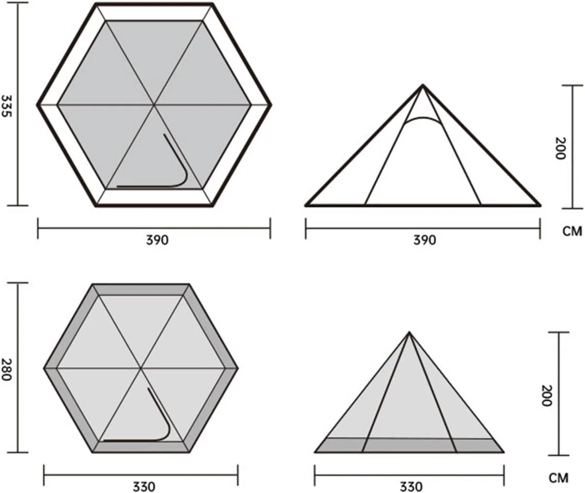 Indian Tent, Easy Setup Waterproof 3-4 Person Camping Tent, 4 Season Double Layers Waterproof Pyramid Tent for Family Camping, Hiking,Picnic