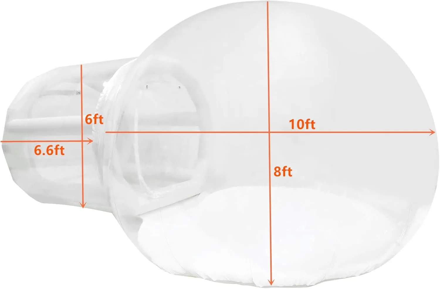 Inflatable Bubble Camping Tent 10ft Commercial Grade Outdoor Clear Dome Camping Cabin Bubble Tent with Air Blower for DIY Outdoor Family Backyard Camping Stargazing