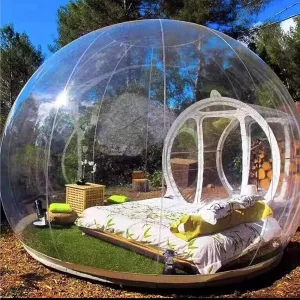 Inflatable Bubble House Outdoor Camping Transparent Waterproof Tent, Inflatable Transparent Luxury Dome Single Tunnel Tent, Windproof, Rainproof