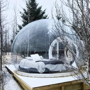 Inflatable Bubble Tent, Clear D-Ring Single Tunnel Bubble House for Adults, Dome Greenhouse 3-5 Person Tent Camping for Indoor/Outdoor Home Backyard Stargazing